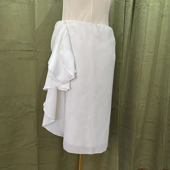 P.A.R.O.S.H. Elegant White Drape Skirt, XS - Picture 4 of 7